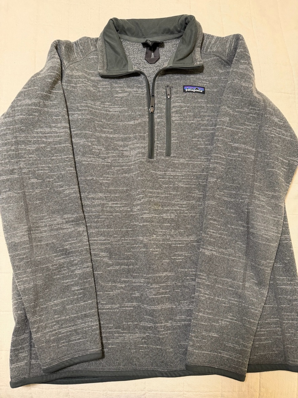 Patagonia Men’s Heather Gray Quarter-Zip Fleece Pullover